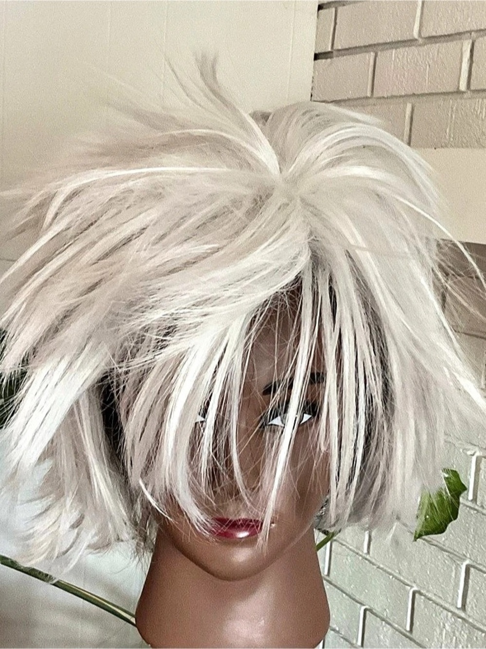 White Shag Wig Like New